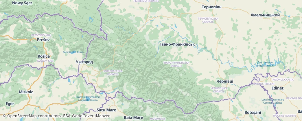 Ukrainian Carpathians — Map