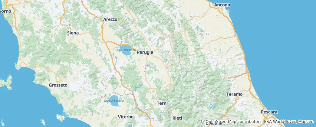 Map of Umbria