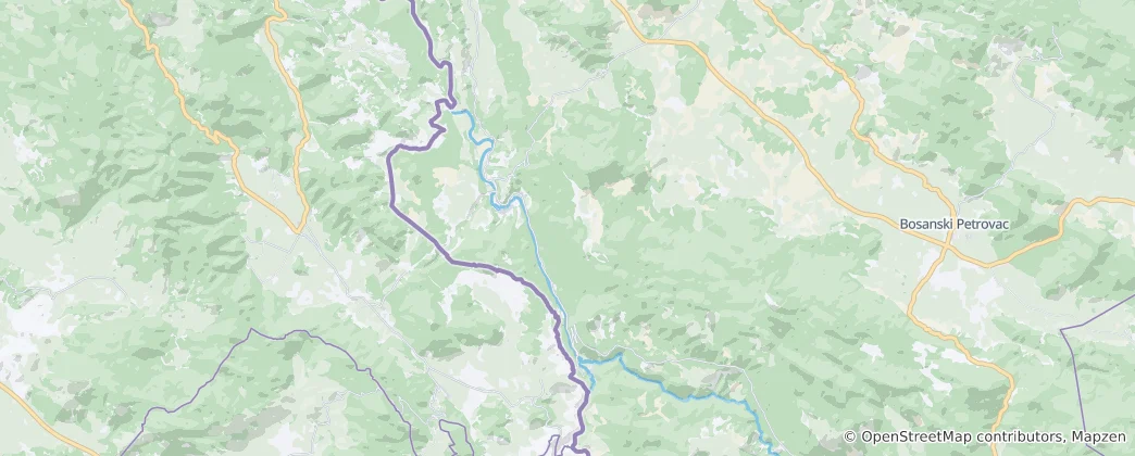 Mappa di Parco nazionale della Una