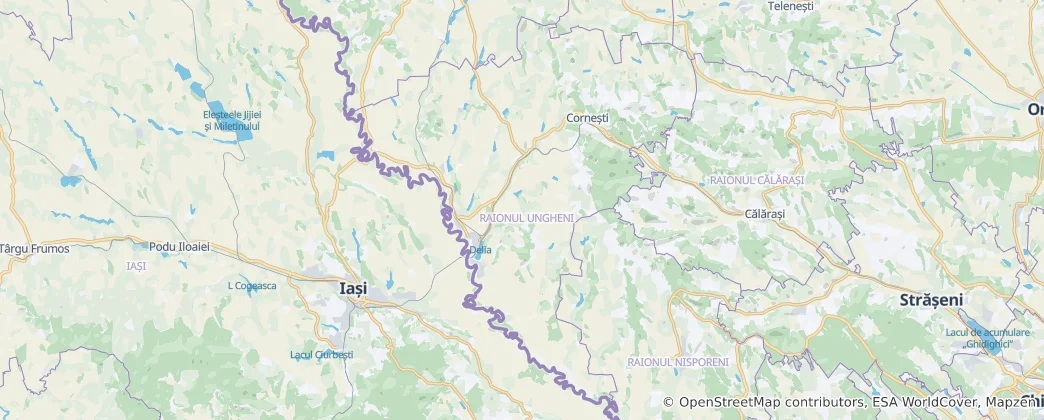 Karte von Rajon Ungheni