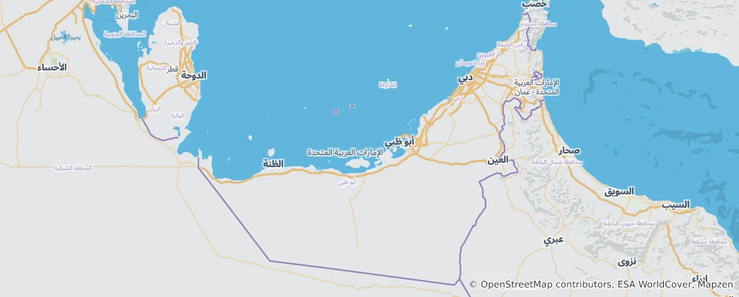 Map of United Arab Emirates
