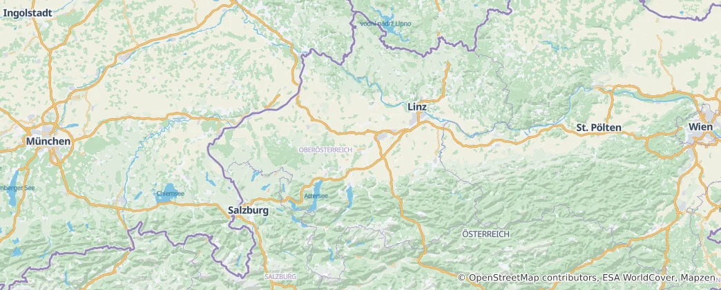 Mapa De Alta Austria