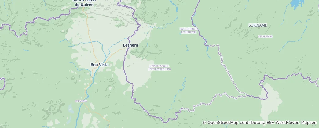 Map of Upper Takutu-Upper Essequibo