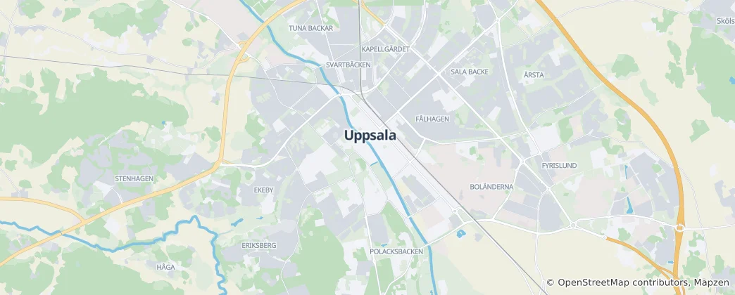 Map of Uppsala