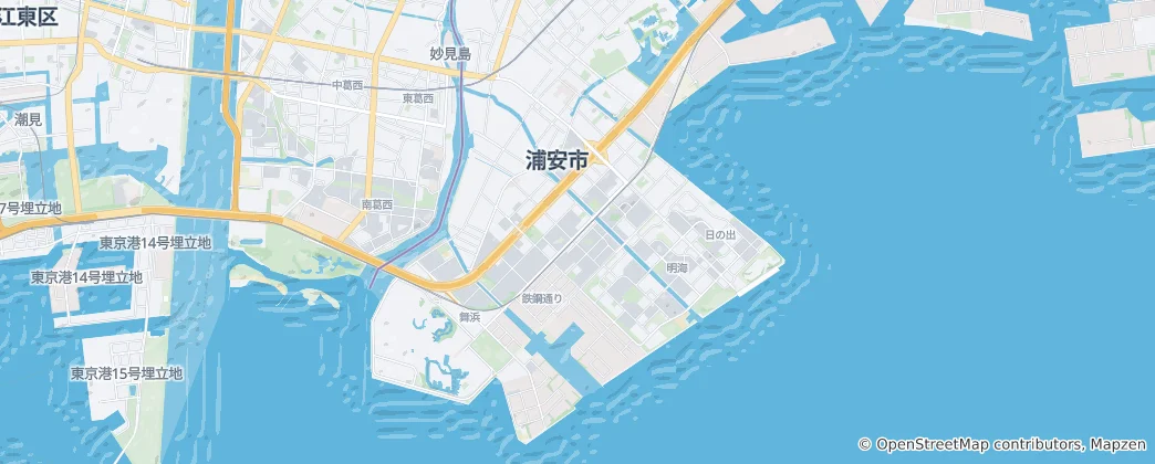 Mapa Urayasu