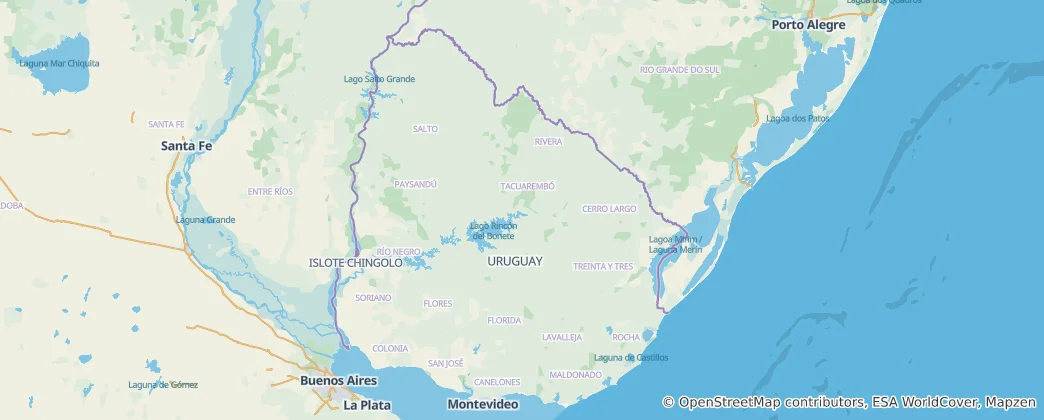Map of Uruguay