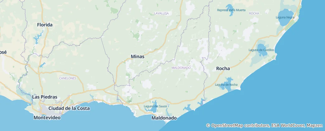 Karte von Departamento Maldonado