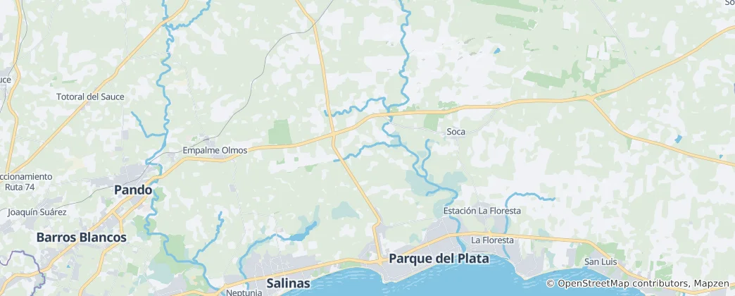 Karte von Municipality of Atlantida