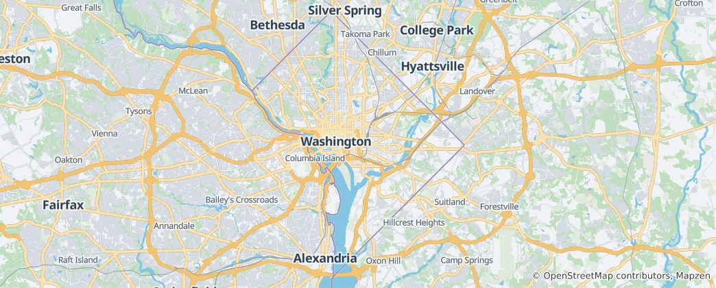 Mapa Washington County