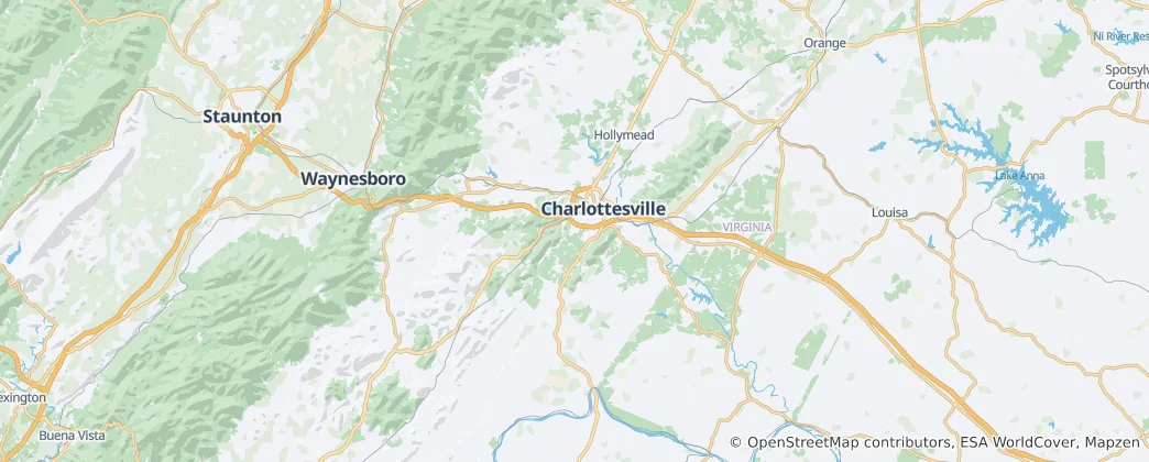 Mapa Albemarle County