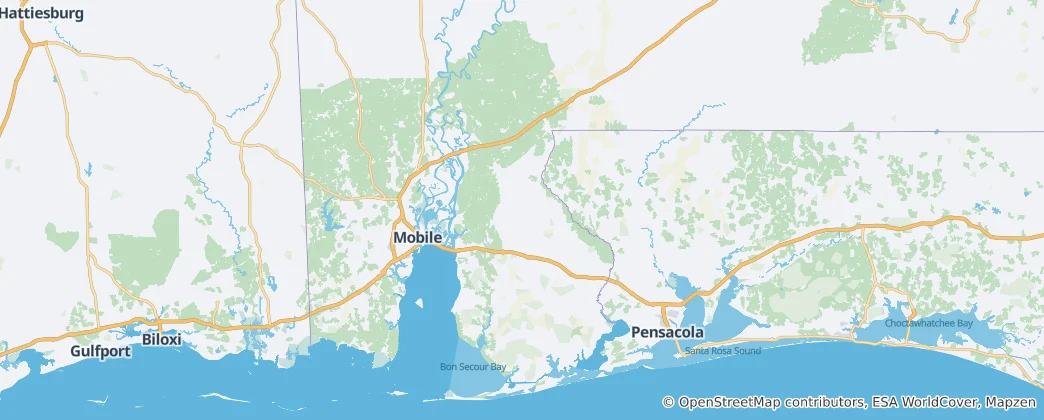 Mapa Baldwin County