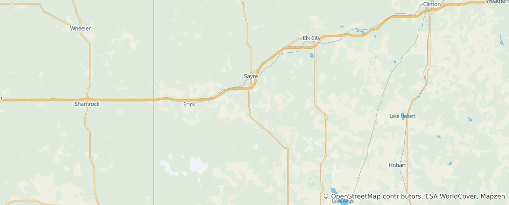 Karte von Beckham County