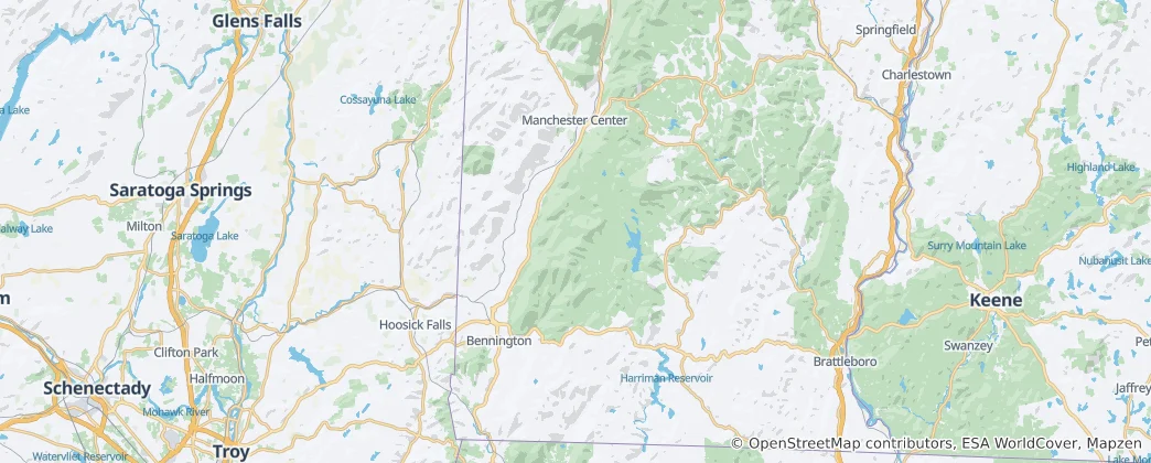 Karte von Bennington County