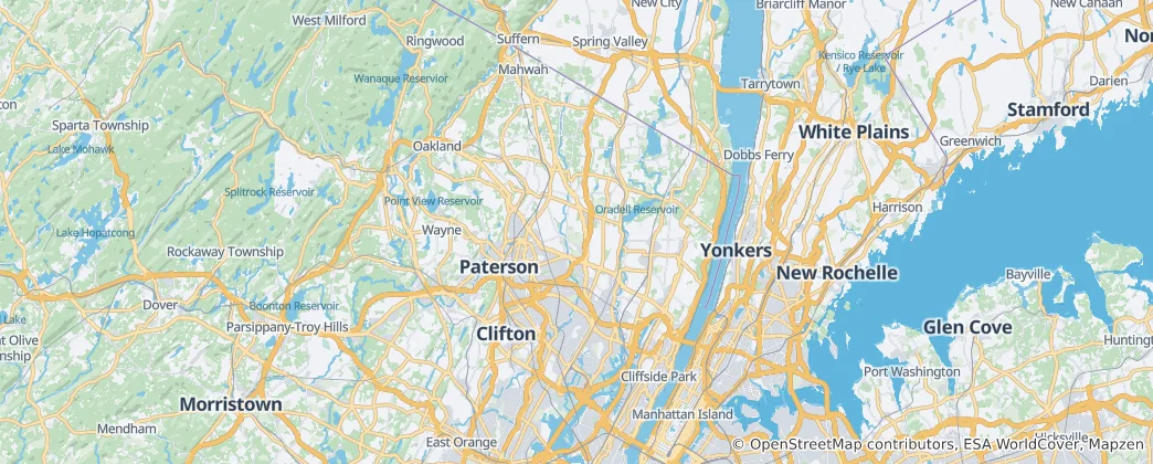 Karte von Bergen County