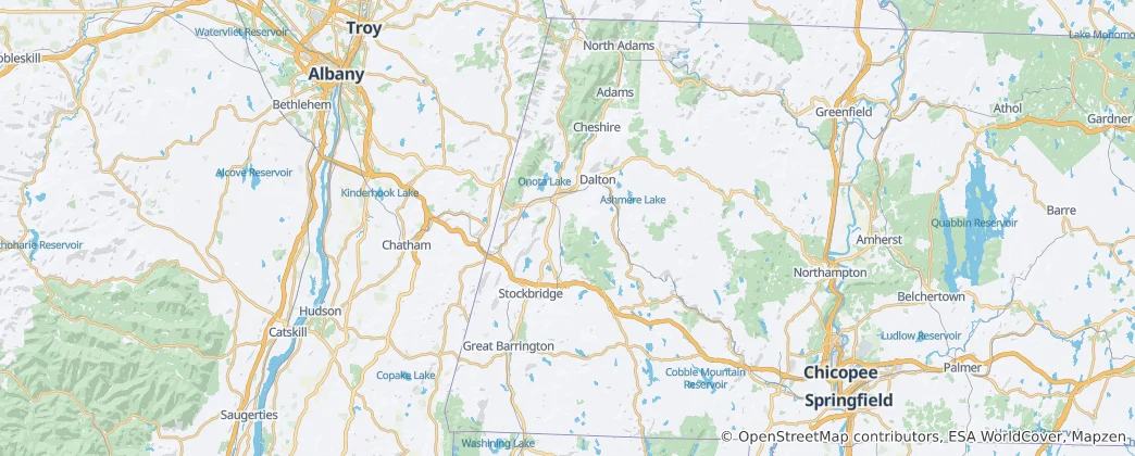 Mapa Berkshire County