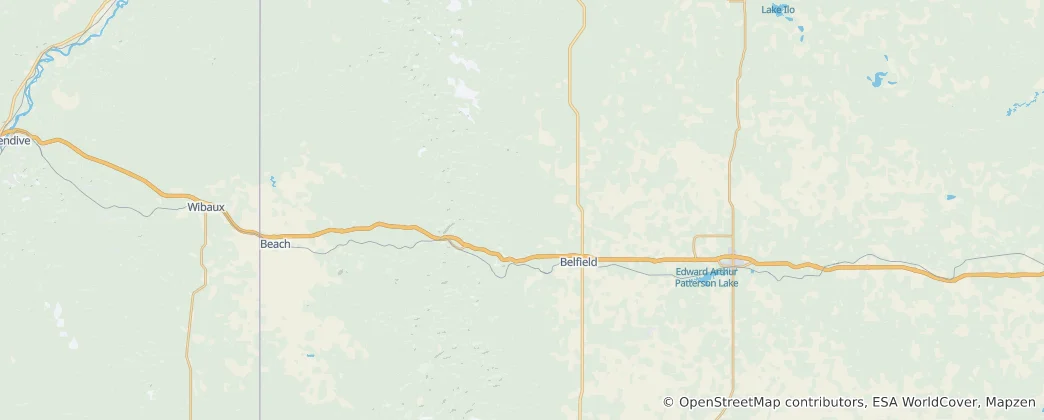 Mapa Billings County