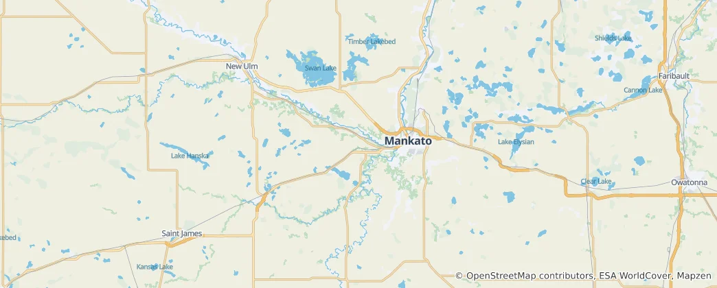 Mapa Blue Earth County