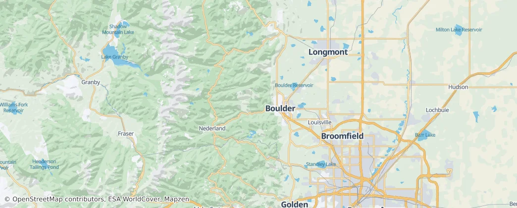 contea di Boulder — Mappa