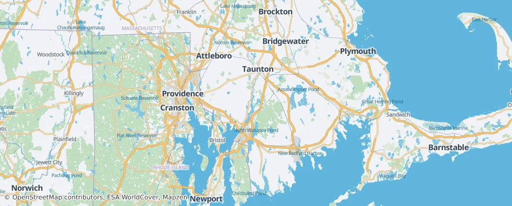 contea di Bristol — Mappa
