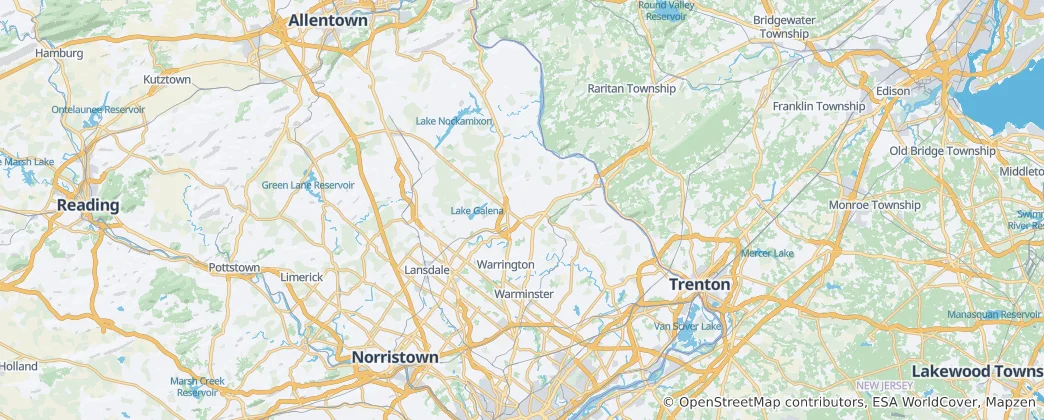 Mapa Bucks County