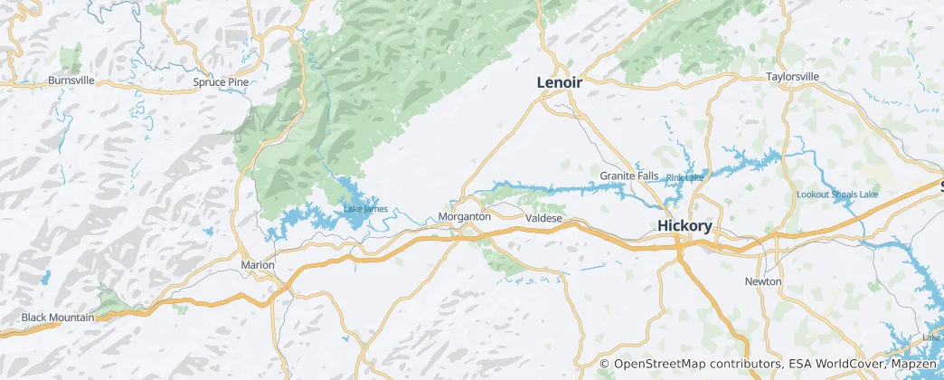 Mappa di contea di Burke
