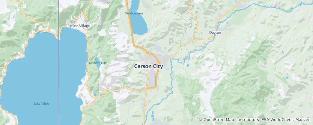 Map of Carson City