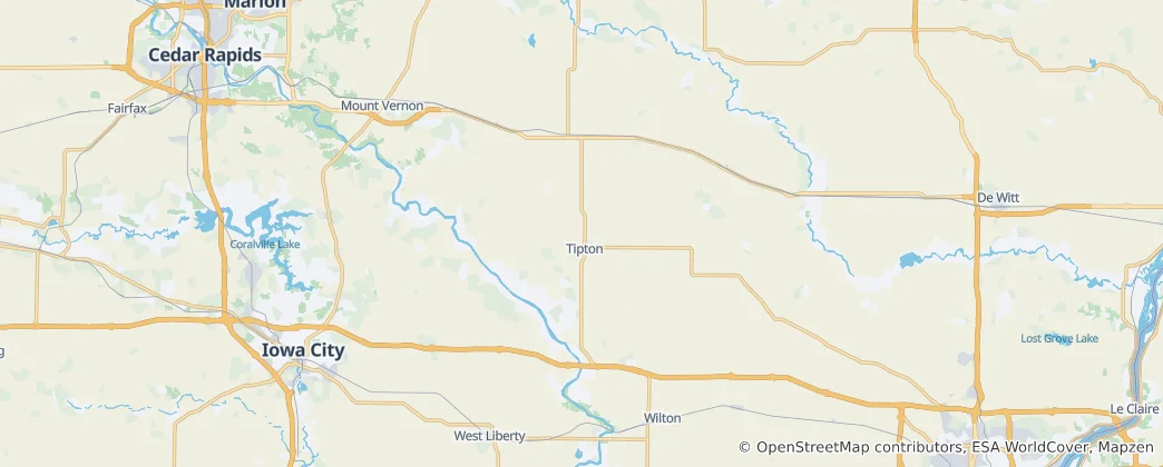 Karte von Cedar County