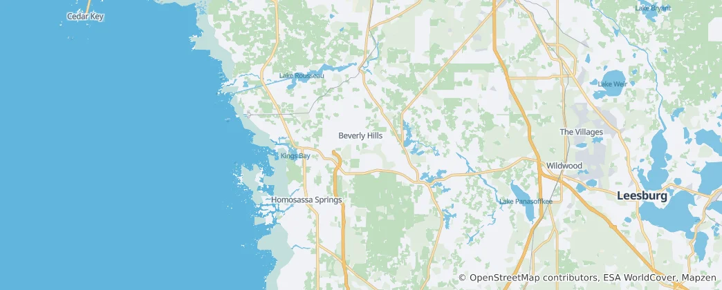 Mapa Citrus County