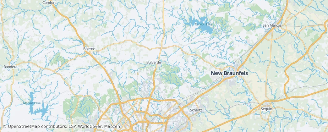 condado de Comal — Mapa