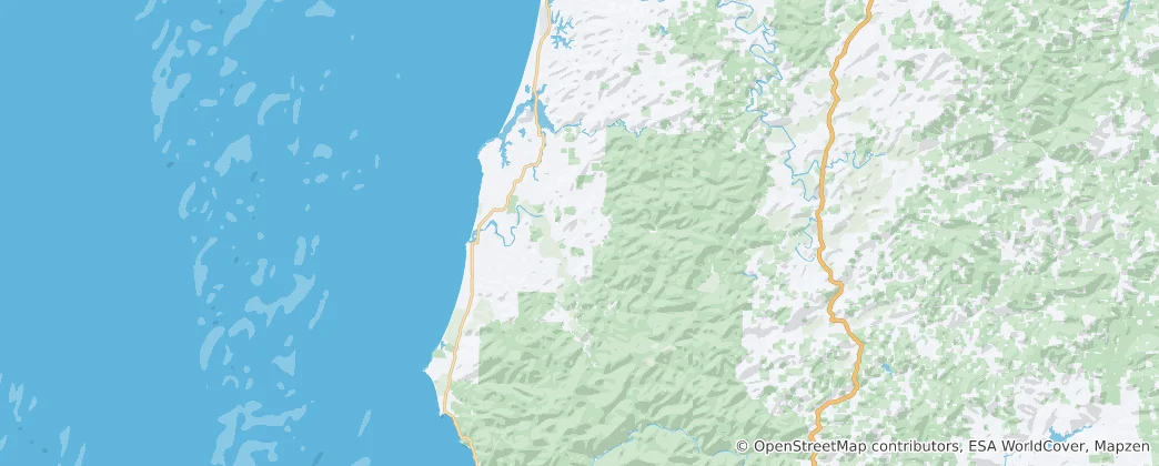 Mapa Coos County