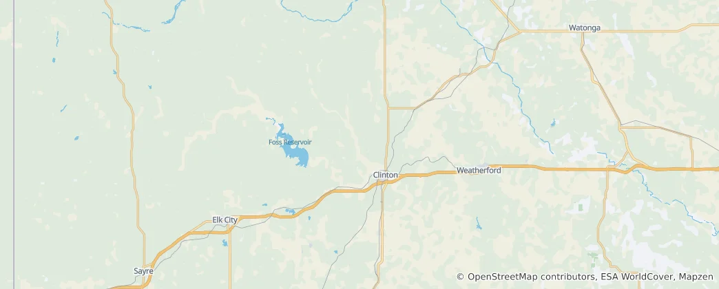 Karte von Custer County