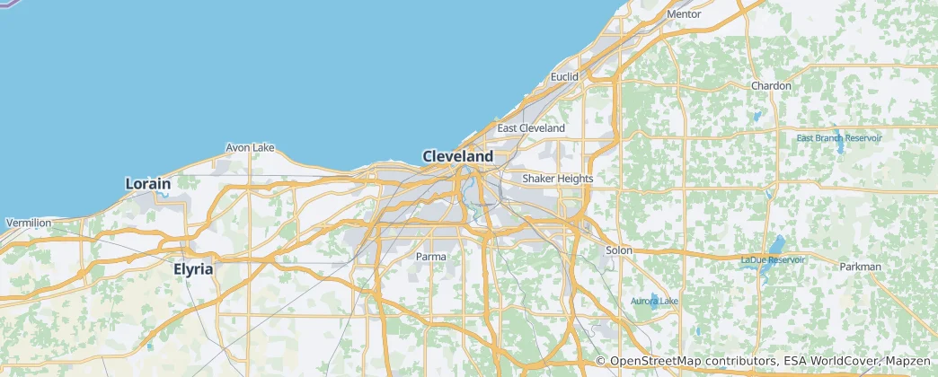 Mapa Cuyahoga County