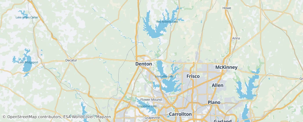 Denton County — mapa