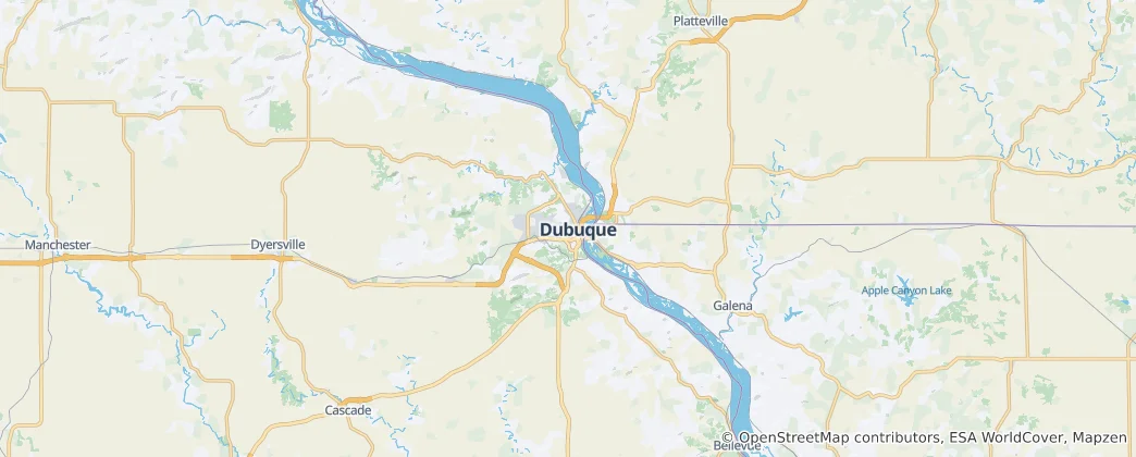 Mapa Dubuque County