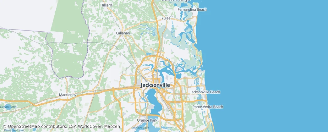 condado de Duval — Mapa