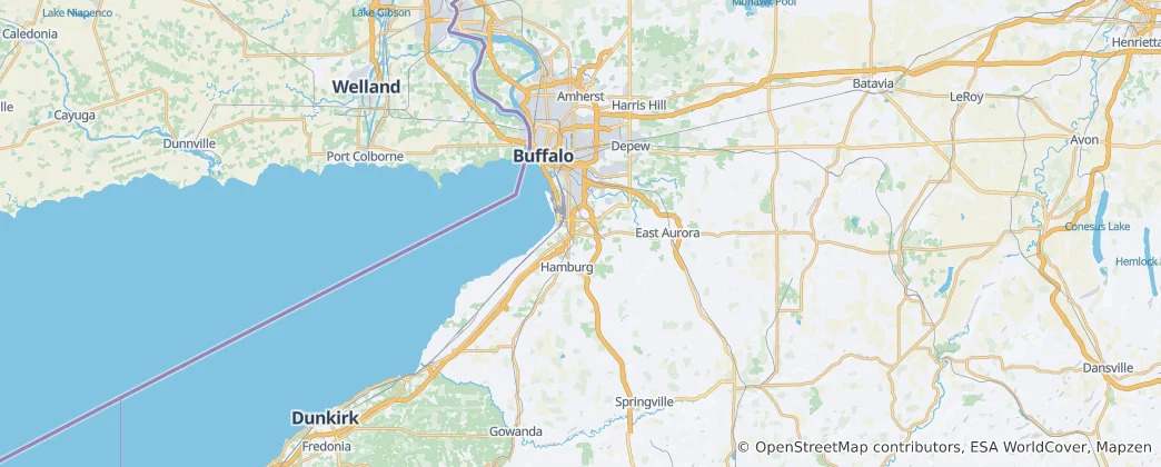 Mapa Erie County