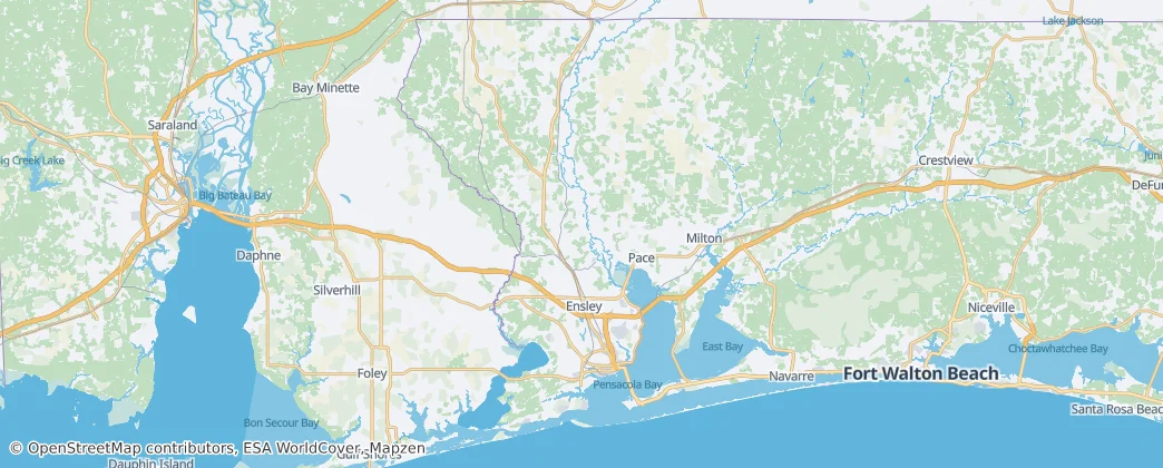 Escambia County — mapa