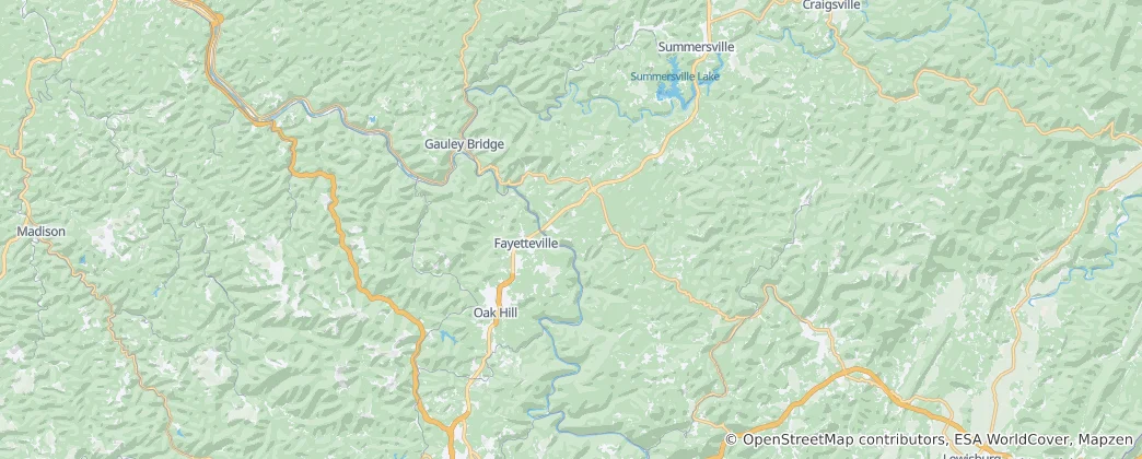 Mapa Fayette County