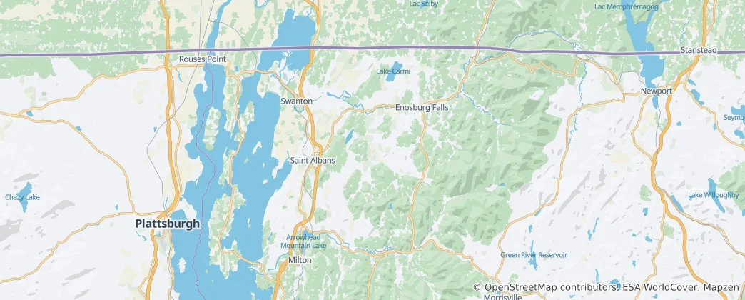 Mapa de condado de Franklin