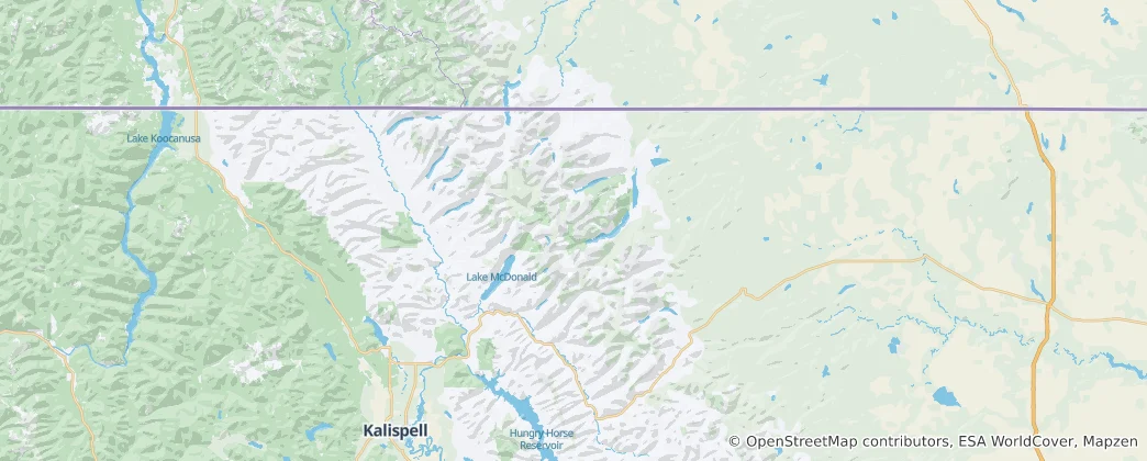 Mapa Glacier County