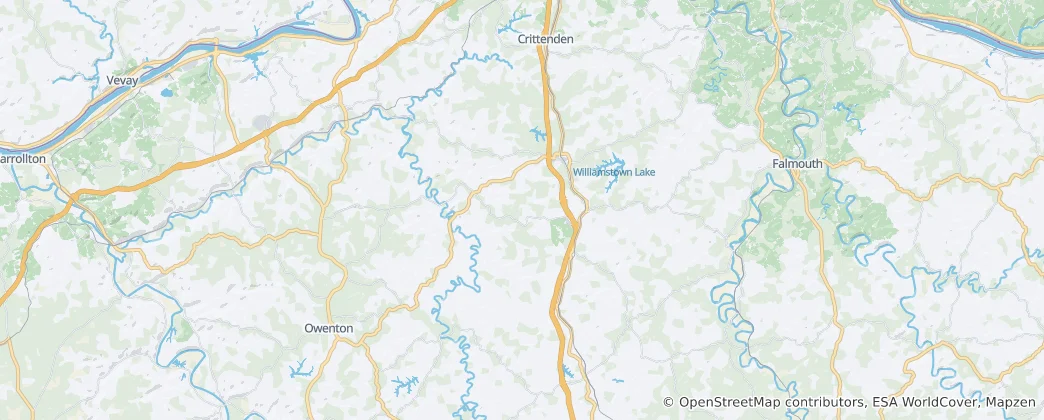 Mappa di contea di Grant