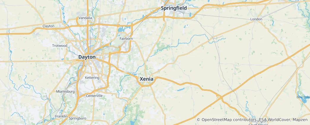 Mappa di contea di Greene