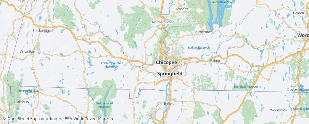 Hampden County — mapa