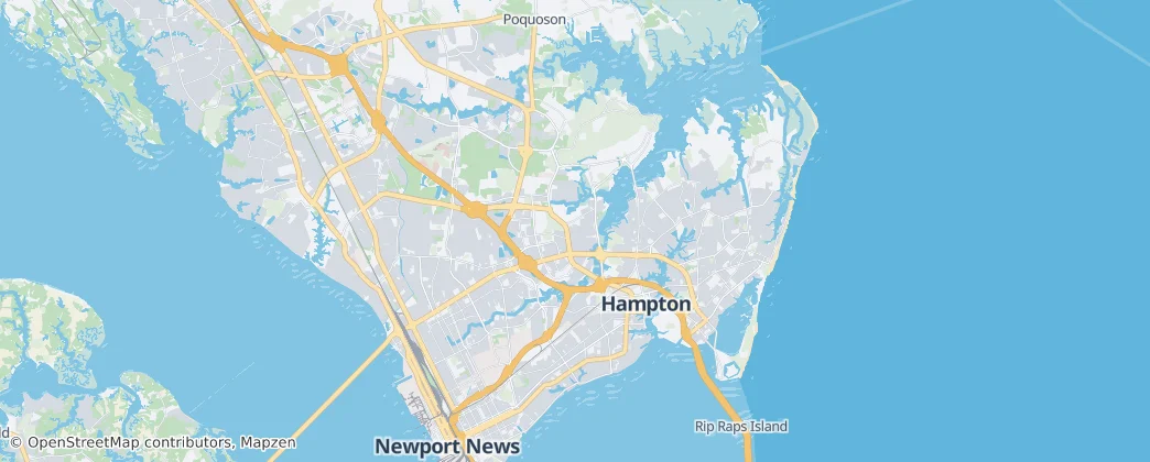Hampton — Kaart