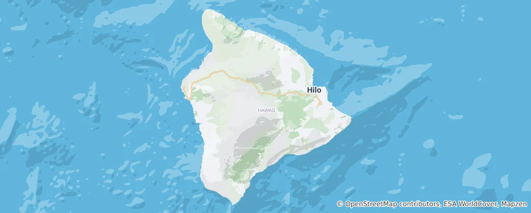 Map of Hawaii County