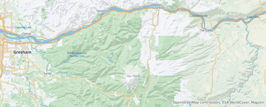 Mappa di contea di Hood River
