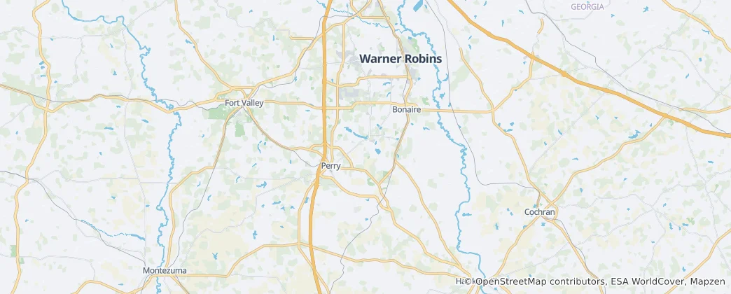 Mapa Houston County