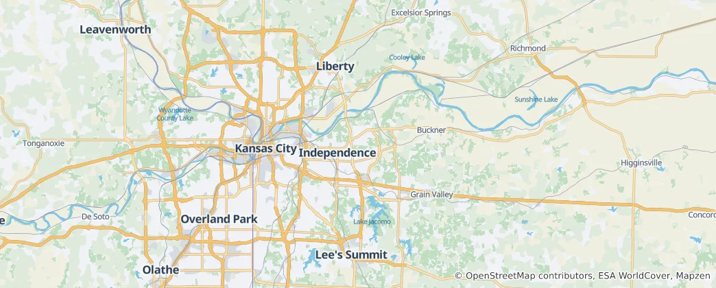 Mapa Jackson County