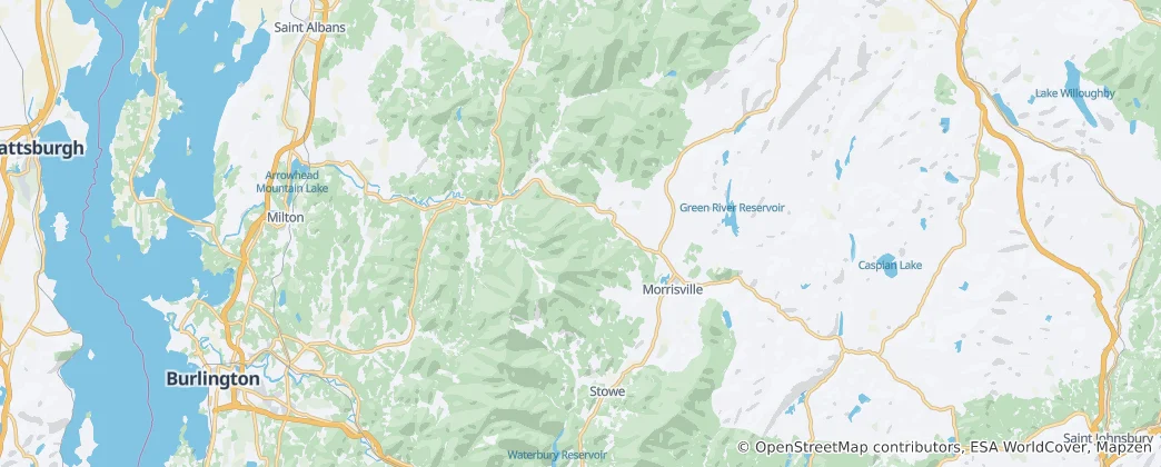 Karte von Lamoille County