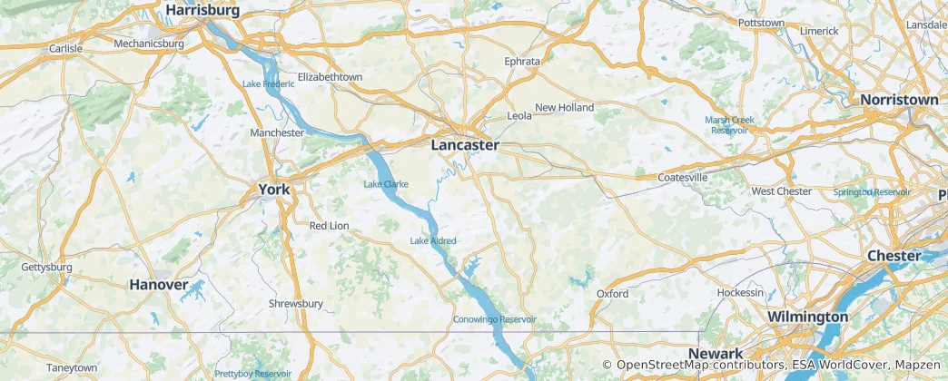 Mappa di contea di Lancaster